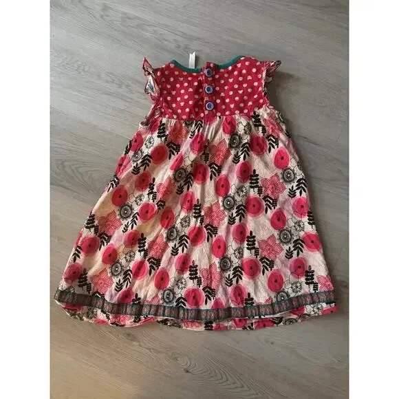 Matilda Jane Girls Size 4 Glad Tidings Flutter Sleeve Dress Tunic - Picture 3 of 3